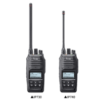 Front view of ICOM IP730D and IP740D hybrid two-way radios